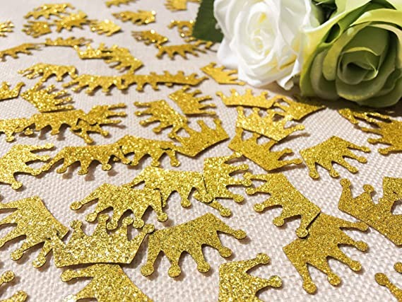 metallic foil crwn confetti